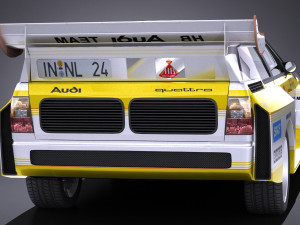 Audi Sport Quattro S1 E2 lowpoly 3D 模型