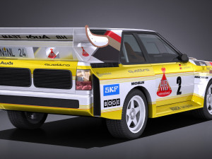 Audi Sport Quattro S1 E2 lowpoly 3D 模型