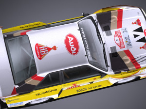 Audi Sport Quattro S1 E2 lowpoly 3D 模型