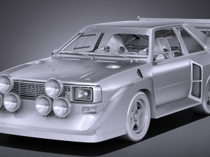 Audi Sport Quattro S1 E2 lowpoly 3D 模型