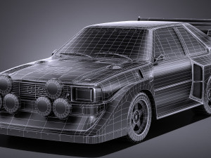 Audi Sport Quattro S1 E2 lowpoly 3D 模型