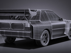 Audi Sport Quattro S1 E2 lowpoly 3D 模型