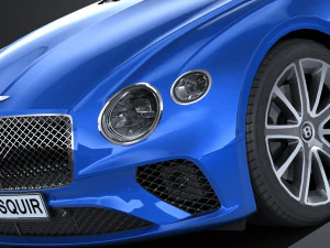 Bentley Continental GT 2018 lowpoly 3D Model