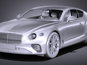 Bentley Continental GT 2018 lowpoly 3D Modell
