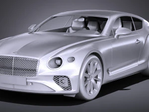Bentley Continental GT 2018 lowpoly 3D Model
