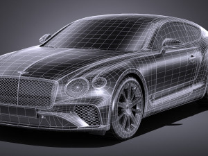 Bentley Continental GT 2018 lowpoly 3D Modell