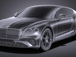 Bentley Continental GT 2018 lowpoly 3D Model