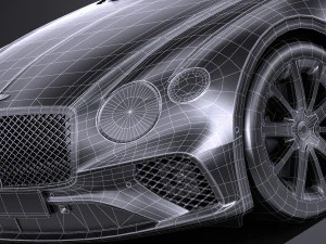 Bentley Continental GT 2018 lowpoly 3D Model