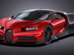 Bugatti Chiron Sport 2019 lowpoly Modèle 3D