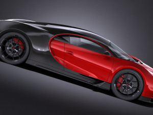 Bugatti Chiron Sport 2019 lowpoly Model 3D