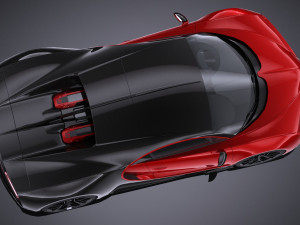Bugatti Chiron Sport 2019 lowpoly Model 3D