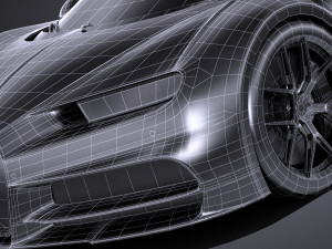 Bugatti Chiron Sport 2019 lowpoly Model 3D