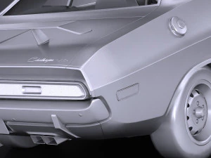 Dodge Challenger 1970 RT lowpoly 3D Model