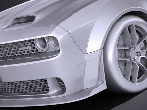 Dodge Challenger SRT Hellcat 2019 lowpoly 3D Model