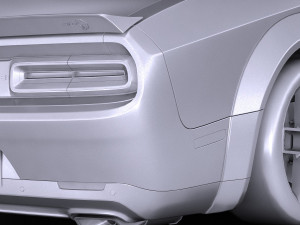 Dodge Challenger SRT Hellcat 2019 lowpoly 3D Model