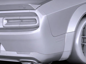 Dodge Challenger SRT Hellcat 2019 lowpoly 3D Model