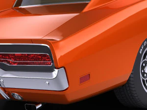 Dodge Charger 1969 General Lee lowpoly 3D Model