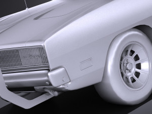 Dodge Charger 1969 General Lee lowpoly 3D मॉडल