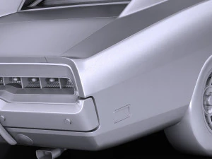 Dodge Charger 1969 General Lee lowpoly 3D Model
