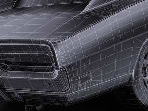 Dodge Charger 1969 General Lee lowpoly 3D मॉडल
