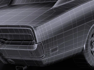 Dodge Charger 1969 General Lee lowpoly 3D Model