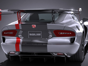 Dodge Viper ACR 2016 Lowpoly 3D-Modell