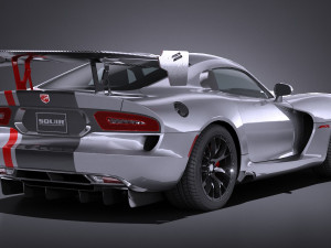 Dodge Viper ACR 2016 Lowpoly 3D-Modell