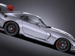 Dodge Viper ACR 2016 Lowpoly 3D Model