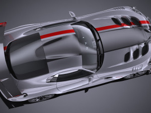 Dodge Viper ACR 2016 Lowpoly 3D-Modell