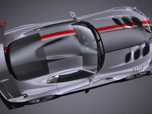 Dodge Viper ACR 2016 Lowpoly 3D Model