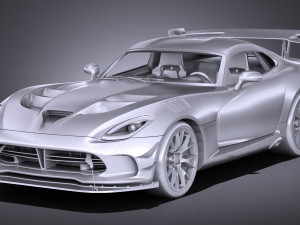 Dodge Viper ACR 2016 Lowpoly 3D-Modell