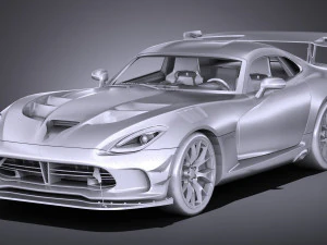 Dodge Viper ACR 2016 Lowpoly 3D Model
