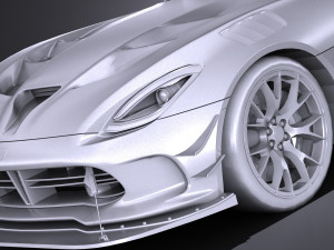 Dodge Viper ACR 2016 Lowpoly 3D-Modell