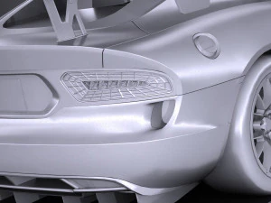 Dodge Viper ACR 2016 Lowpoly 3D Model