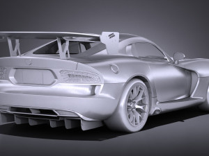 Dodge Viper ACR 2016 Lowpoly 3D-Modell