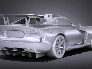 Dodge Viper ACR 2016 Lowpoly 3D Model