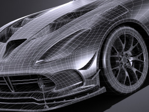 Dodge Viper ACR 2016 Lowpoly 3D-Modell