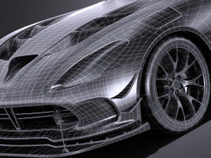 Dodge Viper ACR 2016 Lowpoly 3D Model