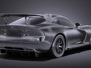 Dodge Viper ACR 2016 Lowpoly 3D-Modell