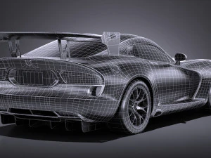 Dodge Viper ACR 2016 Lowpoly 3D Model