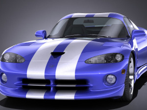 Dodge Viper GTS 1996 lowpoly 3D 模型