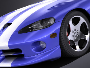 Dodge Viper GTS 1996 lowpoly 3D 模型