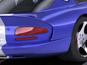 Dodge Viper GTS 1996 lowpoly 3D Model