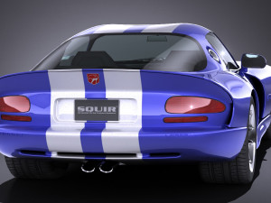 Dodge Viper GTS 1996 lowpoly 3D 模型
