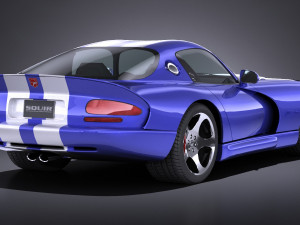 Dodge Viper GTS 1996 lowpoly 3D 模型