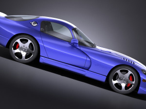 Dodge Viper GTS 1996 lowpoly 3D 模型