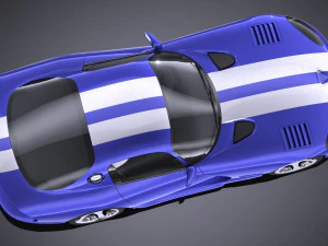 Dodge Viper GTS 1996 lowpoly 3D Model