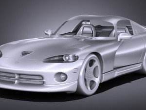 Dodge Viper GTS 1996 lowpoly 3D 模型