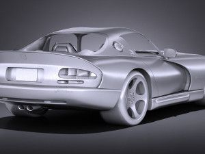 Dodge Viper GTS 1996 lowpoly 3D 模型