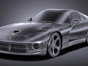 Dodge Viper GTS 1996 lowpoly 3D Model